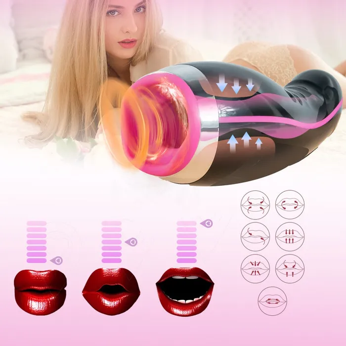7 Clamp Modes and 7 Vibration Modes Masturbation Cup | Lusty Age Male Sex Toys