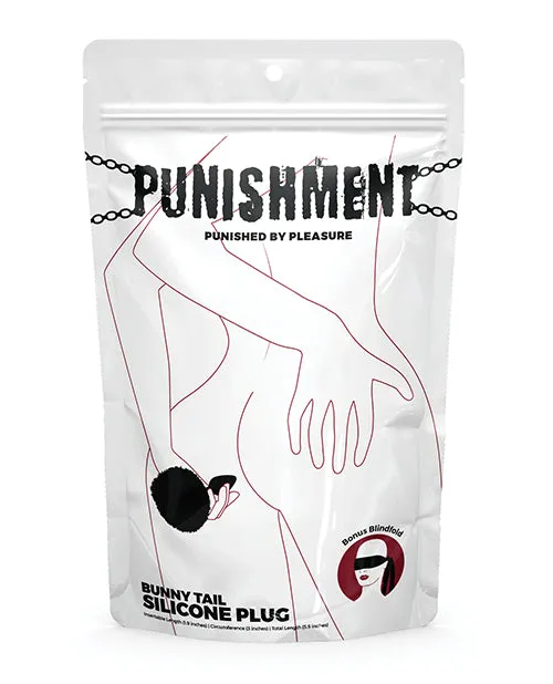 BMS Punishment Bunny Tail Butt Plug Black Anal