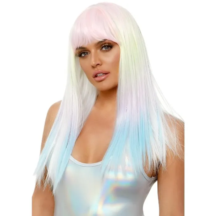 Leg Avenue Female Sex Toys 24 Straight Bang Pastel Ombre Wig