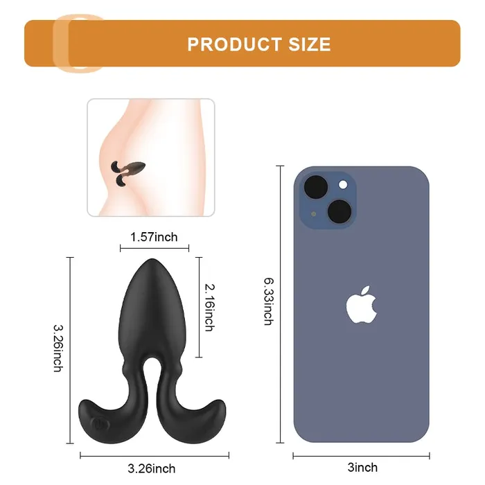 Lovetoyshub Male Sex Toys | 10 Vibrating Modes Wearable Small Silicone Anal Plug