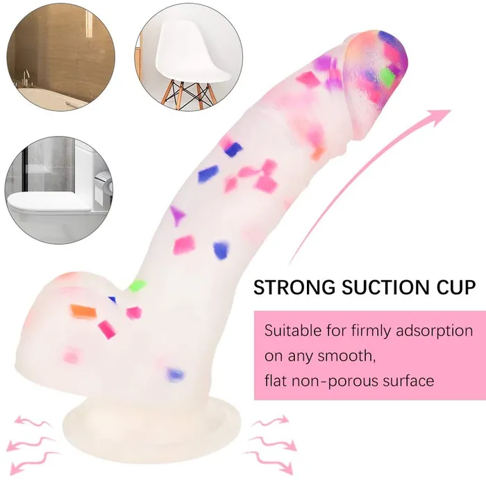 Lusty Age Female Sex Toys Colorful Realistic Dildo