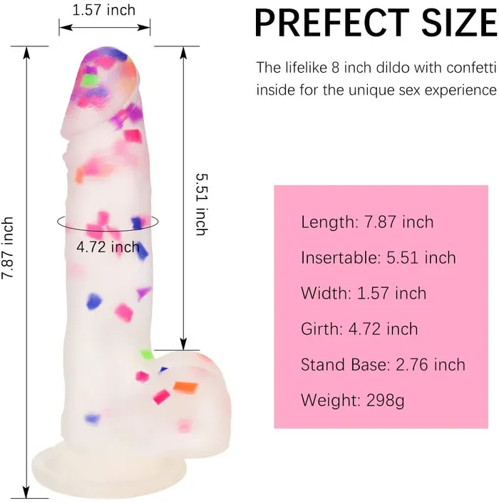 Lusty Age Female Sex Toys | Colorful Realistic Dildo