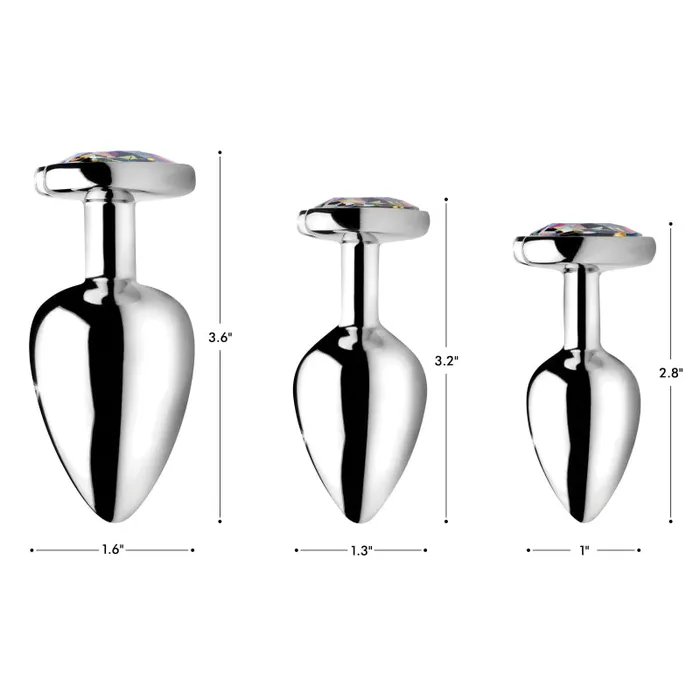 XR Brands Booty Sparks Anal | Rainbow Prism Heart Anal Plug - Large XR Brands Booty Sparks Anal | Rainbow Prism Heart Anal Plug - Large