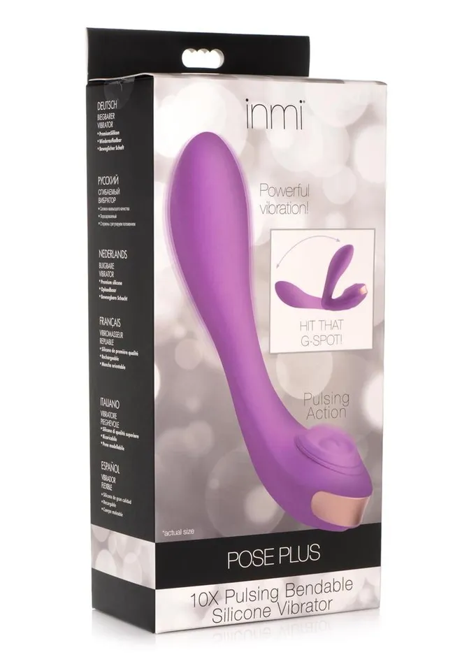 Inmi Female Sex Toys Inmi Pose Plus Rechargeable Silicone 10x Pulsing Bendable Vibrator