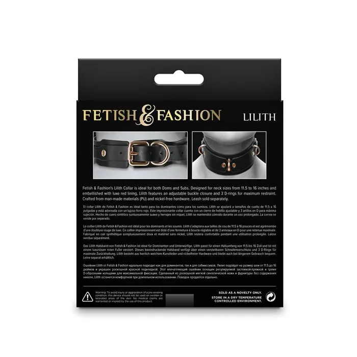 NS Novelties Anal Fetish Fashion Lilith Black Collar NS Novelties Anal Fetish Fashion Lilith Black Collar