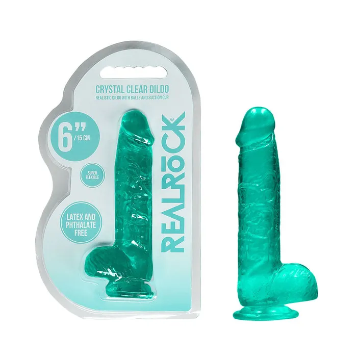 Shots Toys Female Sex Toys REALROCK 6 Realistic Dildo With Balls Turquoise 152 cm Dong Shots Toys Female Sex Toys REALROCK 6 Realistic Dildo With Balls Turquoise 152 cm Dong