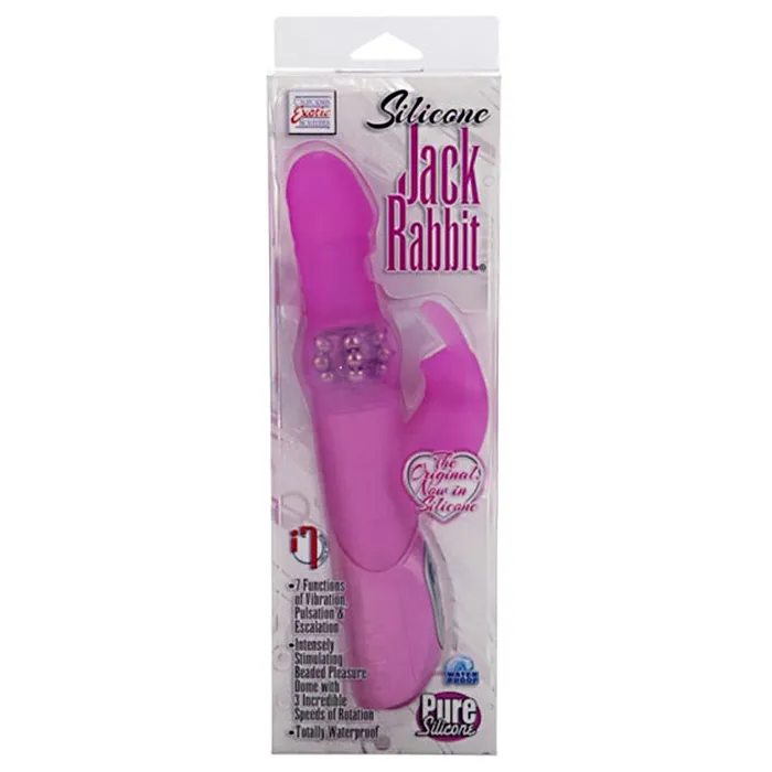 Vibrators California Exotic California Exotic Premium Silicone Jack Rabbit Pink