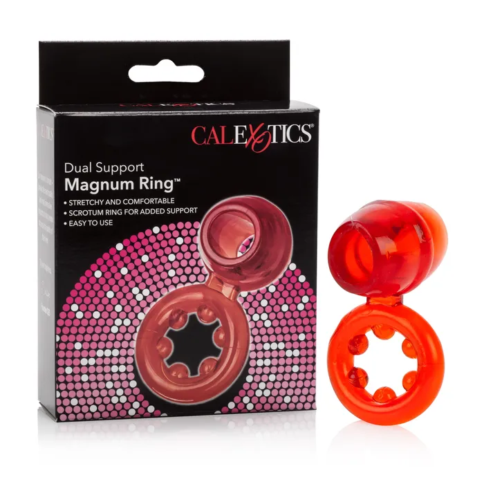 Vibrators California Exotic Dual Support Magnum Ring Red