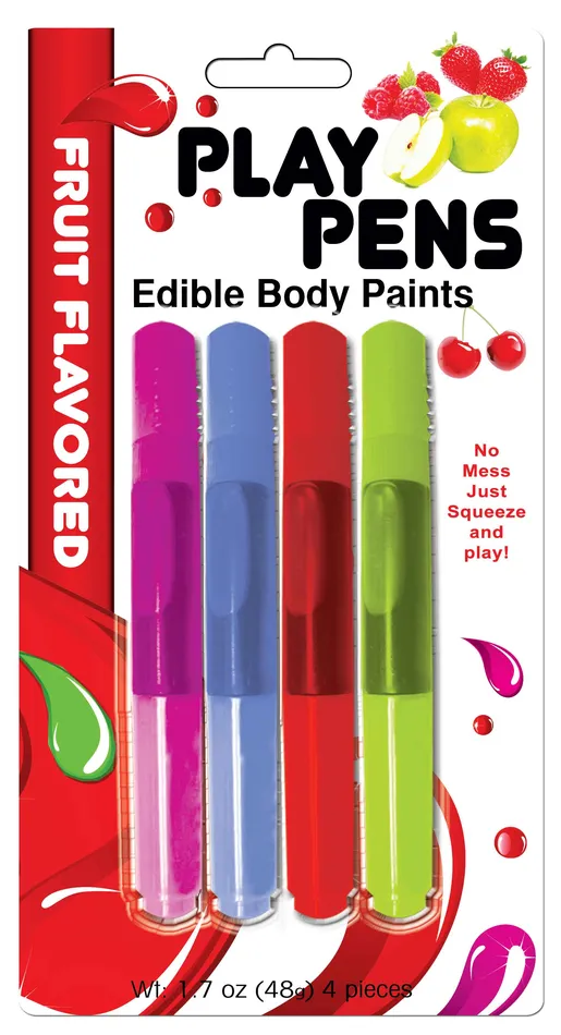 Couples HOTT Products Play Pen Edible Body Paint 4 Pack