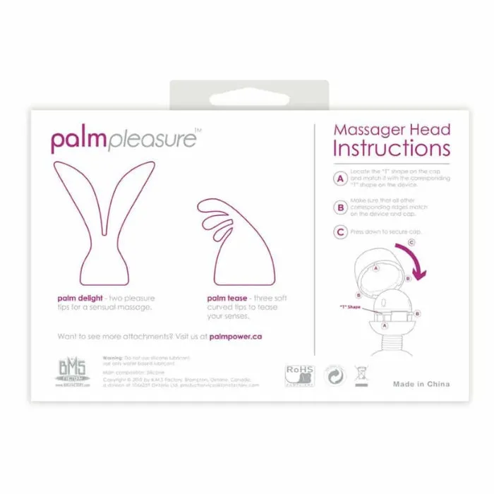 Male Sex Toys PAR Swan Palm Power Head Pleasure Attachments