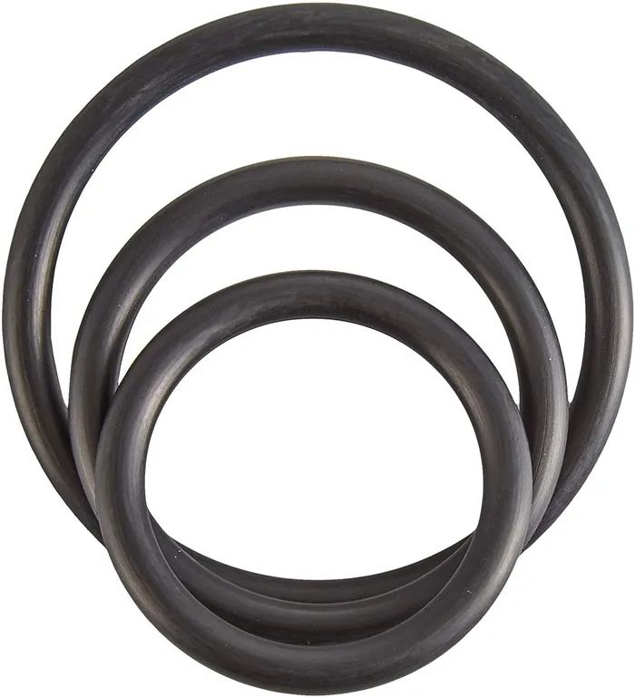 Male Sex Toys Spartacus Rubber Cock Ring Set Black