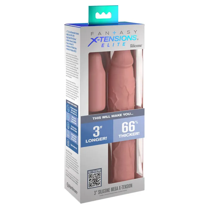 Pipedream Anal XTensions Elite 3 Inch Silicone Penis Extender Flesh Pink Pipedream Anal XTensions Elite 3 Inch Silicone Penis Extender Flesh Pink