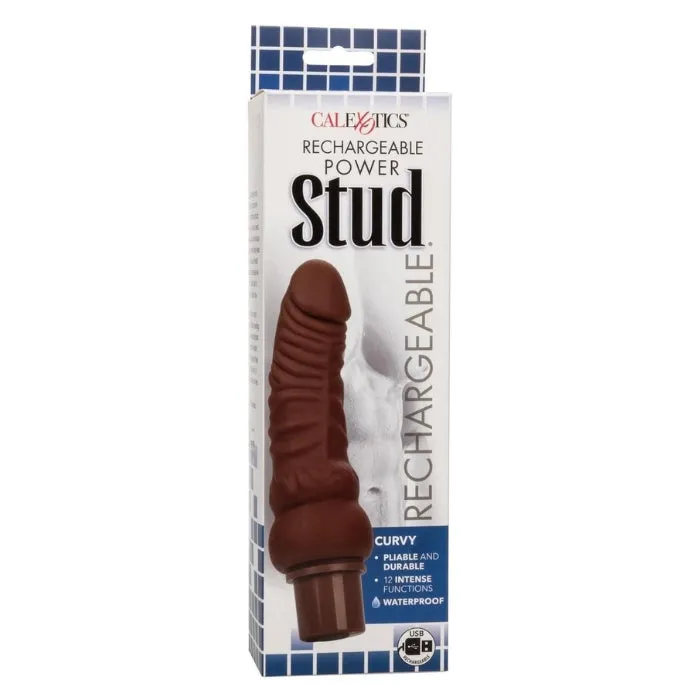 WIL Female Sex Toys Power Stud Curved Vibrator Dark
