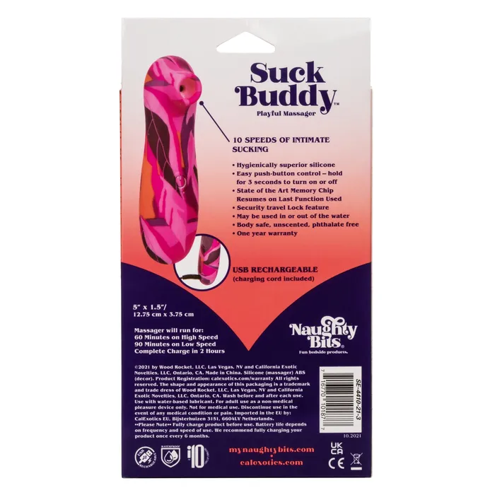 CalExotics Naughty Bits Suck Buddy Playful Massager Female Sex Toys CalExotics Naughty Bits Suck Buddy Playful Massager Female Sex Toys