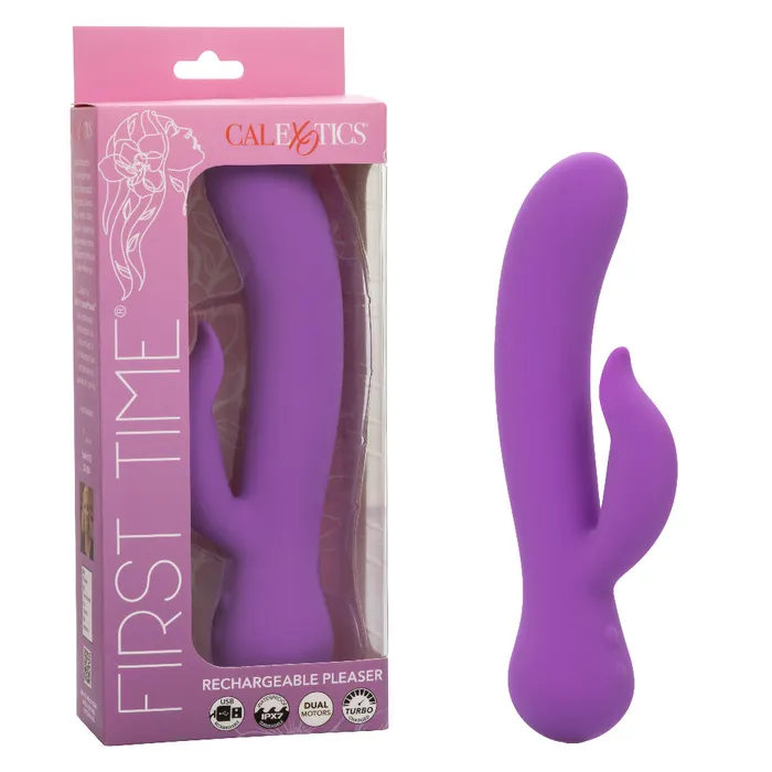 CalExotics Vibrators First Time Rechargeable Pleaser Purple