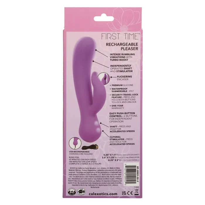 CalExotics Vibrators First Time Rechargeable Pleaser Purple CalExotics Vibrators First Time Rechargeable Pleaser Purple