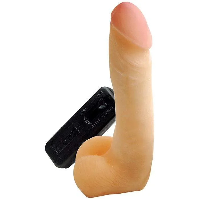 Cyberskin Vibrating Cyber Cock With Balls Light Topco Female Sex Toys