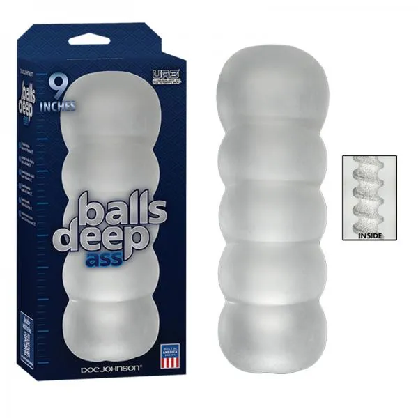 Doc Johnson Male Sex Toys Balls Deep 9 inches Stroker Ass Frost Doc Johnson Male Sex Toys Balls Deep 9 inches Stroker Ass Frost