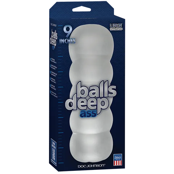 Doc Johnson Male Sex Toys Balls Deep 9 inches Stroker Ass Frost Doc Johnson Male Sex Toys Balls Deep 9 inches Stroker Ass Frost