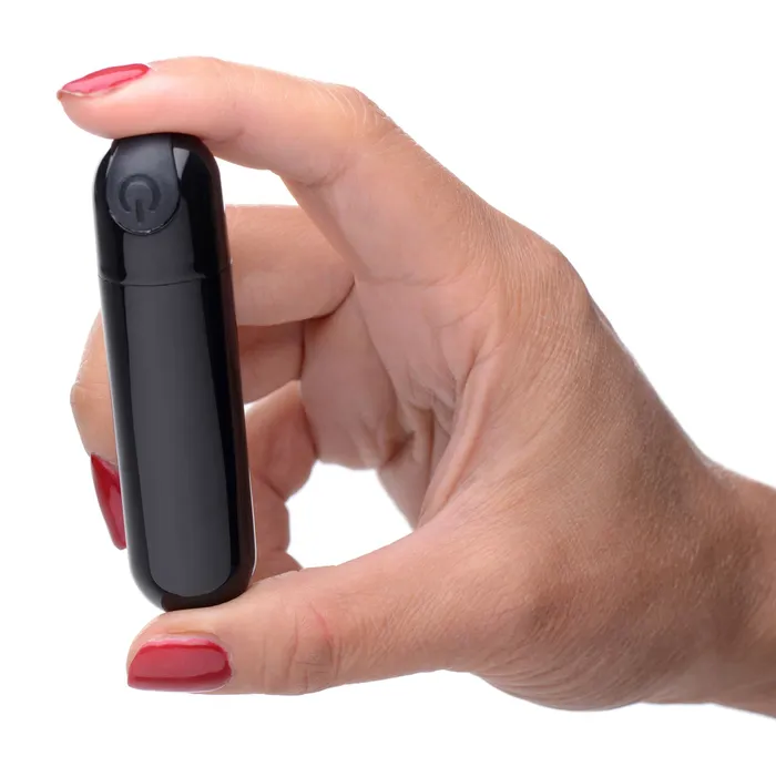 Female Sex Toys XR Brands Bang 10x Rechargeable Vibrating Metallic Bullet Black Female Sex Toys XR Brands Bang 10x Rechargeable Vibrating Metallic Bullet Black