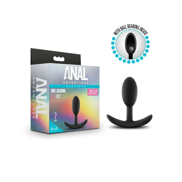 Anal Adventures Platinum Silicone Vibra Slim Plug Small Anal Adventures Male Sex Toys Anal Adventures Platinum Silicone Vibra Slim Plug Small Anal Adventures Male Sex Toys