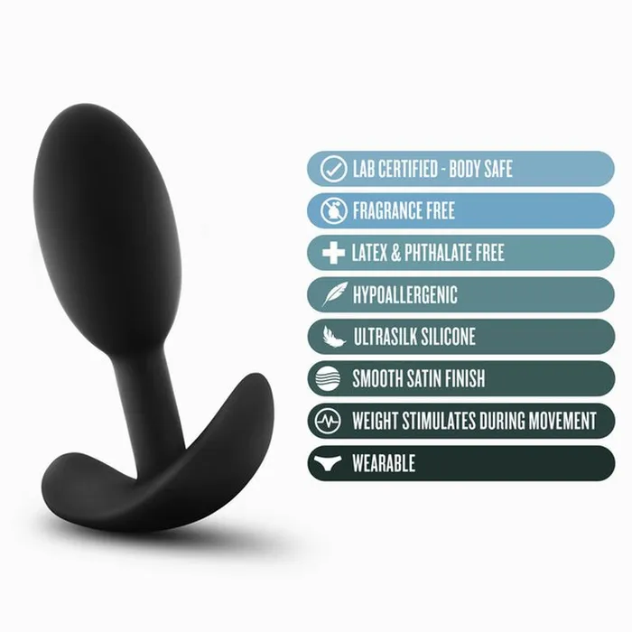 Anal Adventures Platinum Silicone Vibra Slim Plug Small Anal Adventures Male Sex Toys