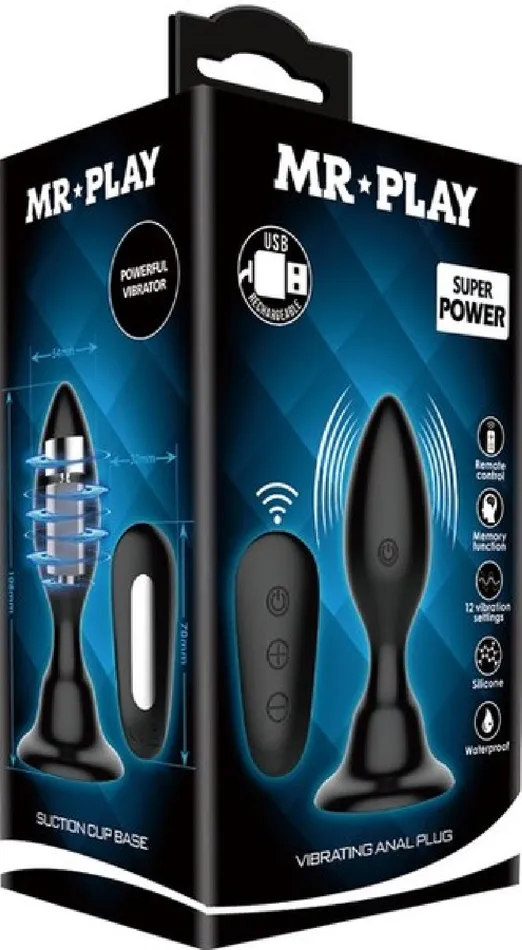 Anal Pretty Love Vibrating Anal Plug Black