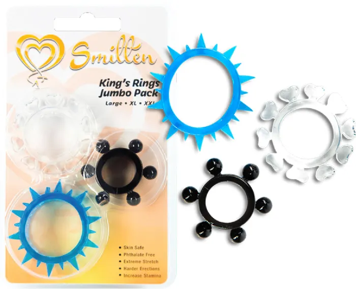 Smitten Male Sex Toys King Rings Jumbo Pack 3Pack Sex Toy Adult Pleasure Cock ring Smitten Male Sex Toys King Rings Jumbo Pack 3Pack Sex Toy Adult Pleasure Cock ring