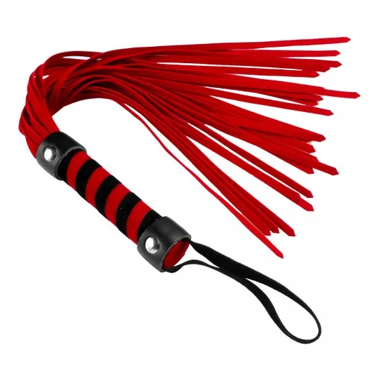 XR Brands Restraints Short Vegan Leather Flogger XR Brands Restraints Short Vegan Leather Flogger