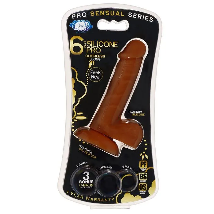 Cloud 9 Novelties Female Sex Toys Pro Sensual Premium Silicone Dong With 3 C Rings Brown 6 Cloud 9 Novelties Female Sex Toys Pro Sensual Premium Silicone Dong With 3 C Rings Brown 6