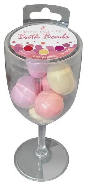 Kheper Games Female Sex Toys Wine Glass With 8 Wine Scented Bath Bombs