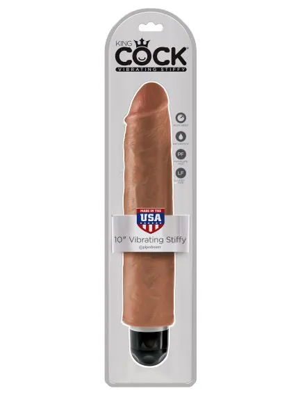 King Cock 10 Vibrating Stiffy Tan Pipedream Products Dildos