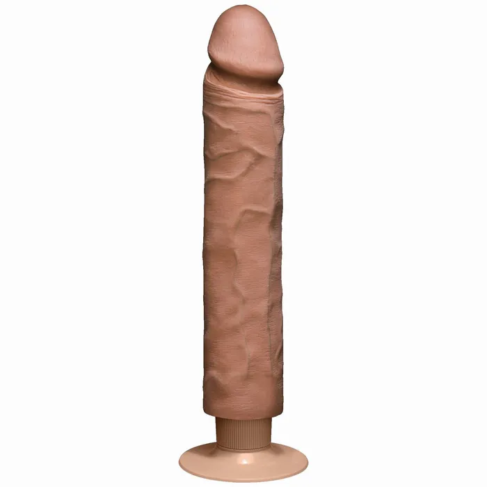 Realistic Cock 10 Vibrator Brown Doc Johnson Novelties Female Sex Toys