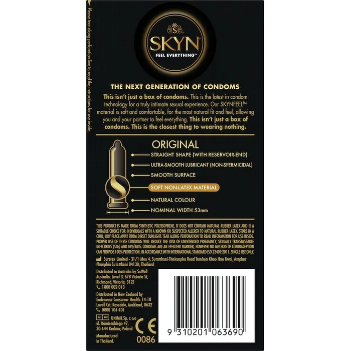 Vibrant Vibes Australia Quality Sex Toys Great Prices SKYN Original Condoms 10 Pc Vibrators