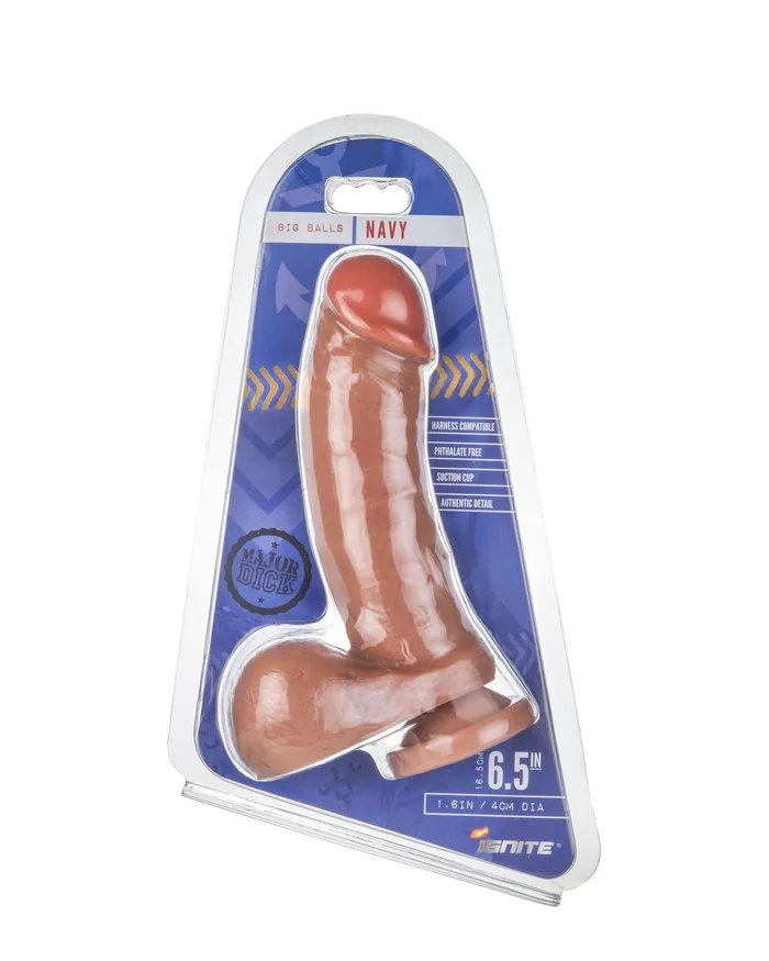 Vibrators SI Novelties Major Dick Navy Caramel