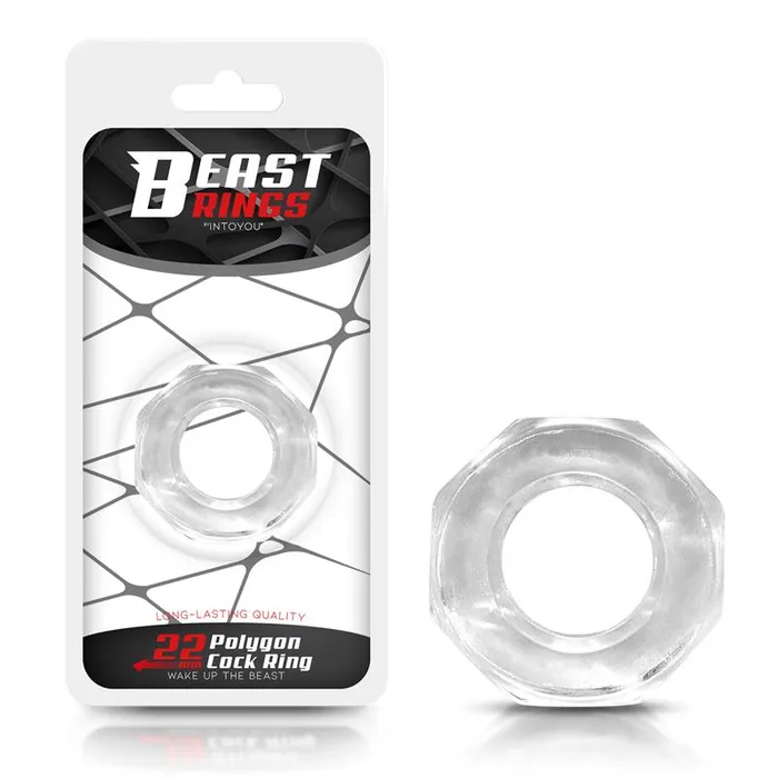 Male Sex Toys Love Cherry Beast Rings Polygonal Cock Ring Clear