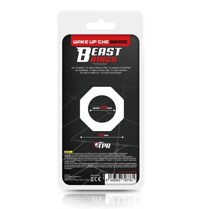 Male Sex Toys Love Cherry Beast Rings Polygonal Cock Ring Clear