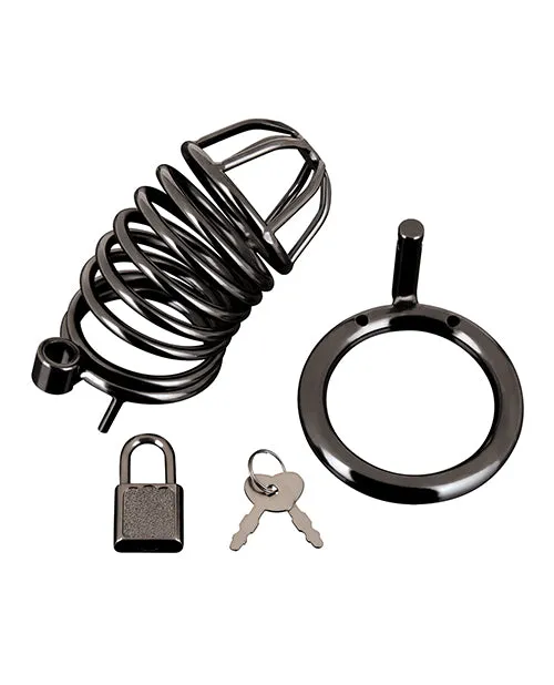 Blue Line Deluxe Chastity Cage Electric Eel Male Sex Toys