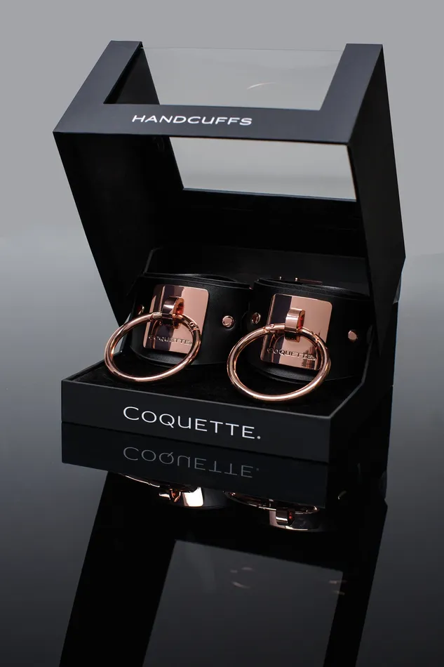 Coquette Restraints Vegan Leather Clipable Handcuffs With Rings