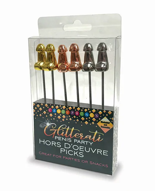 Glitterati Penis Hor Doeuvre Picks Set Of 6 Little Genie Male Sex Toys