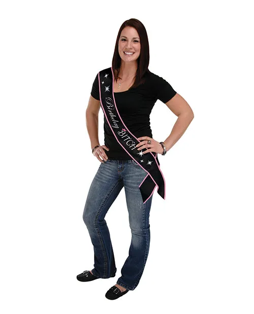 Vibrators Birthday Bitch Satin Sash Beistle
