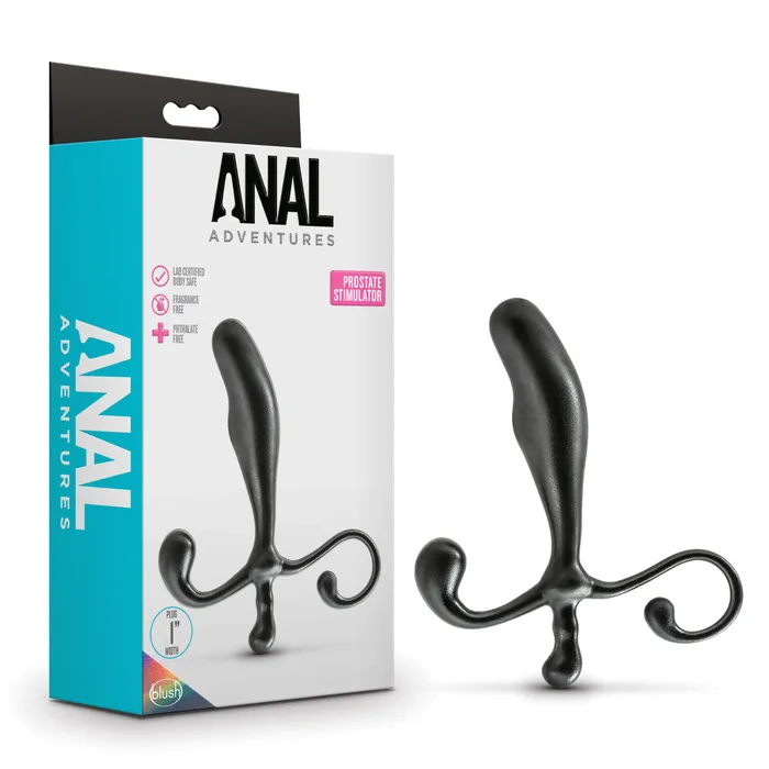 Anal Blush Anal Adventures By Blush Prostate Stimulator Black 5Inch Anal Plug Anal Blush Anal Adventures By Blush Prostate Stimulator Black 5Inch Anal Plug