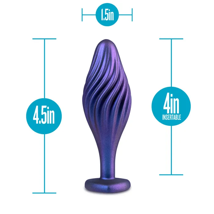 Anal Blush Anal Adventures Matrix By Blush Swirling Bling Sapphire 45Inch Anal Plug