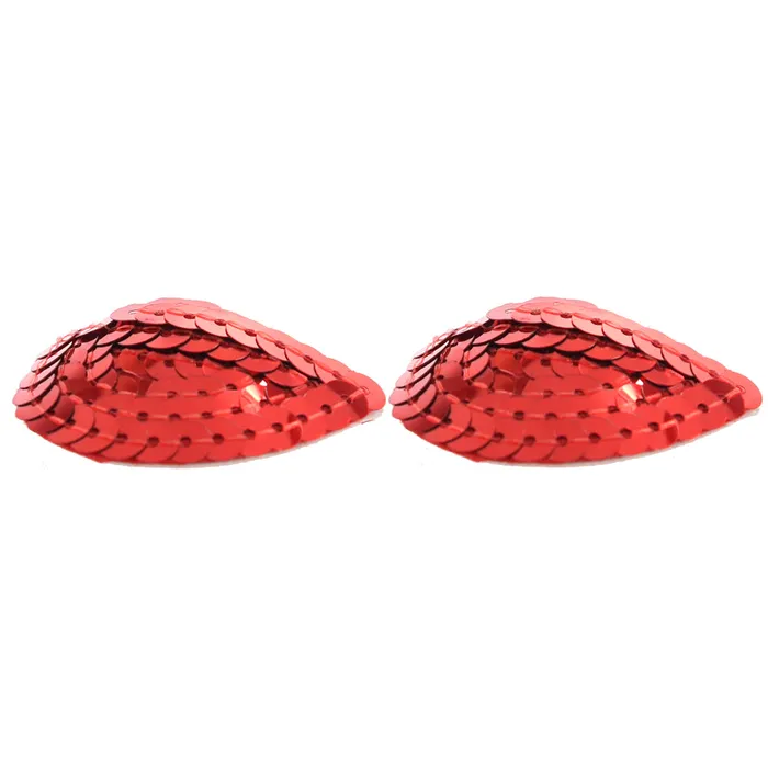 Anal Little Genie Nipple Couture Red Sequin Heart Covers Anal Little Genie Nipple Couture Red Sequin Heart Covers