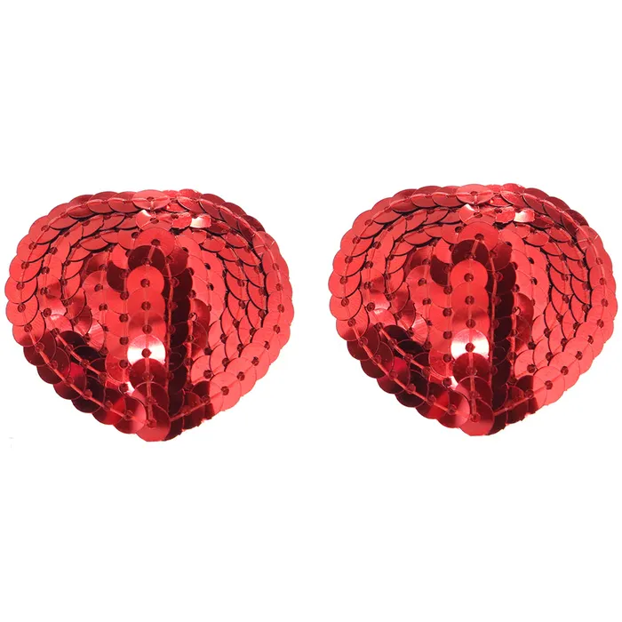 Anal Little Genie Nipple Couture Red Sequin Heart Covers Anal Little Genie Nipple Couture Red Sequin Heart Covers