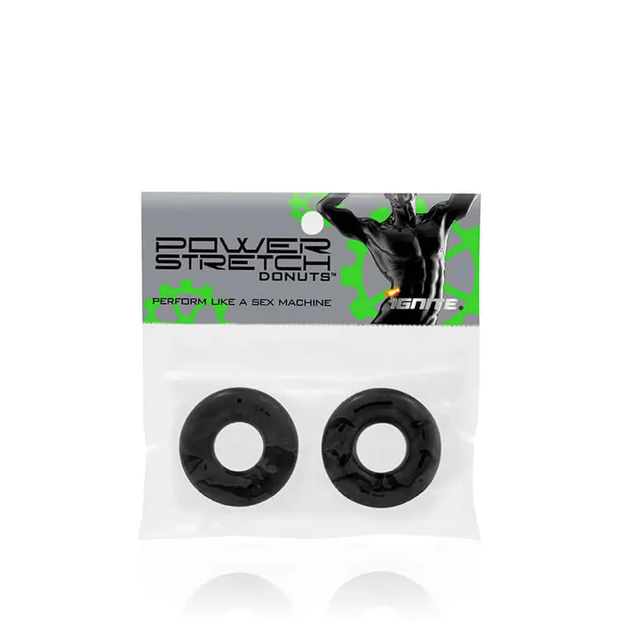 Anal SI Novelties Si Novelties Ignite Power Stretch Donuts 2 Pack Black Cock Rings Anal SI Novelties Si Novelties Ignite Power Stretch Donuts 2 Pack Black Cock Rings