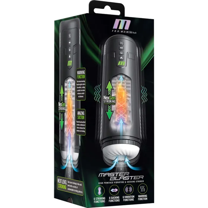 Blush Novelties Male Sex Toys M For Men Master Blaster Automatic Penis Masturbator with 6 Modes
