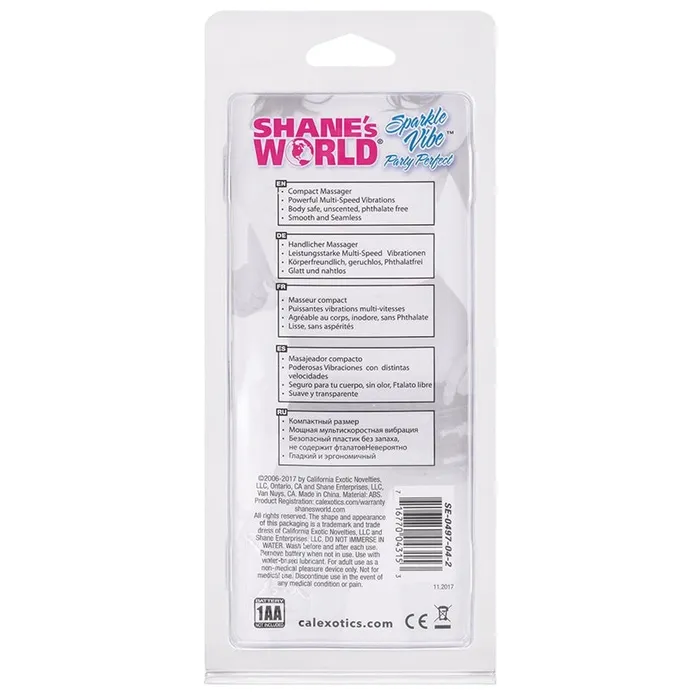 CAL EXOTICS Vibrators Shanes World Sparkle VibePink 45