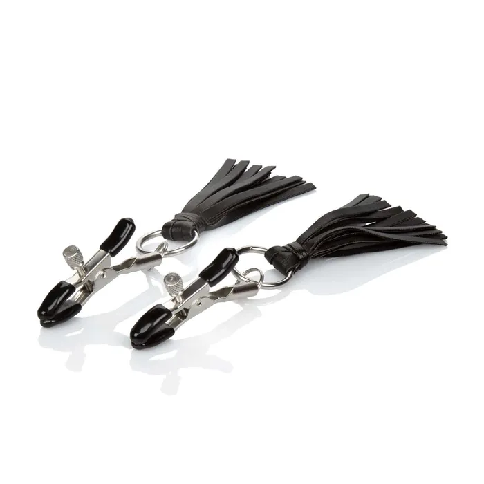 California Exotic Novelties Nipple Play Playful Tassels Nipple Clamps Black by Cal Exotics A Pinch of Pleasure Couples