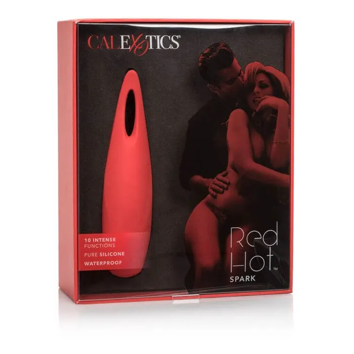 California Exotic Novelties Red Hots Spark Clitoral Encaser Massager 10 Powerful Functions for Ultimate Pleasure Vibrators